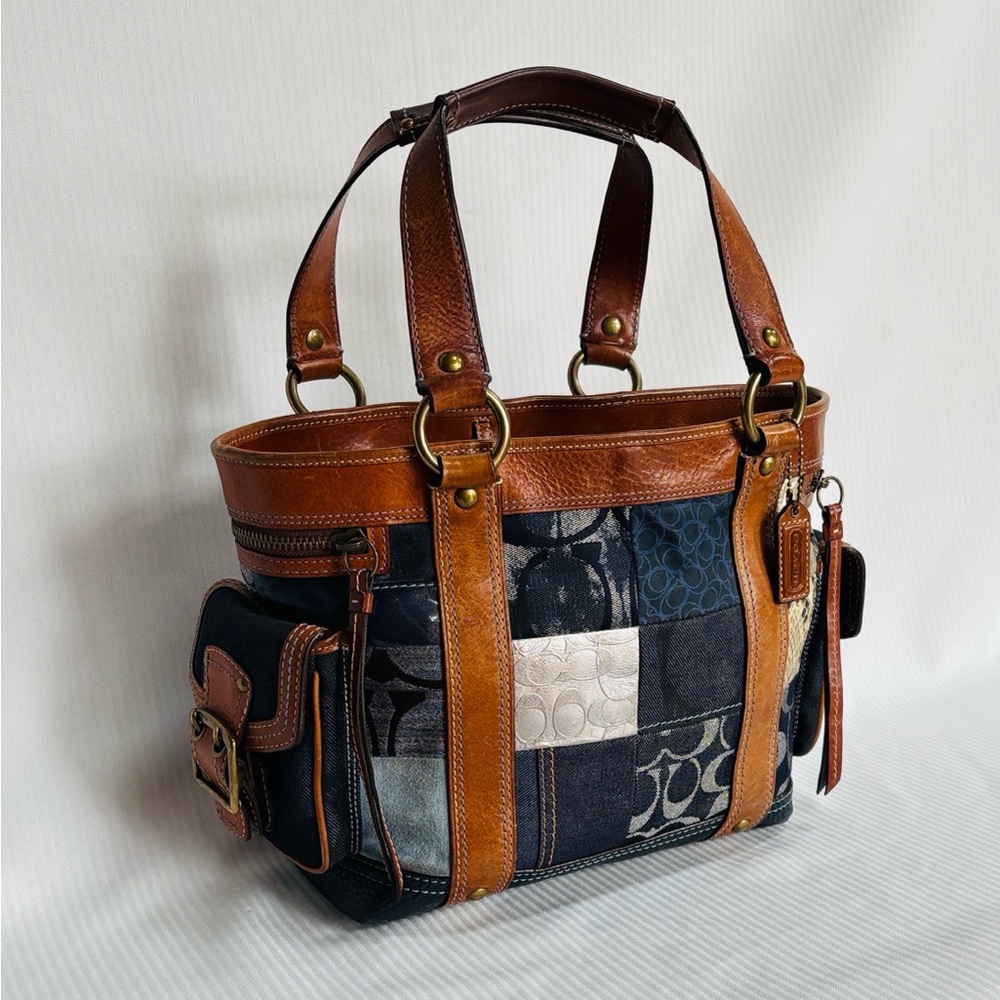 Coach Denim Patchwork Tote Bag Limited Edition